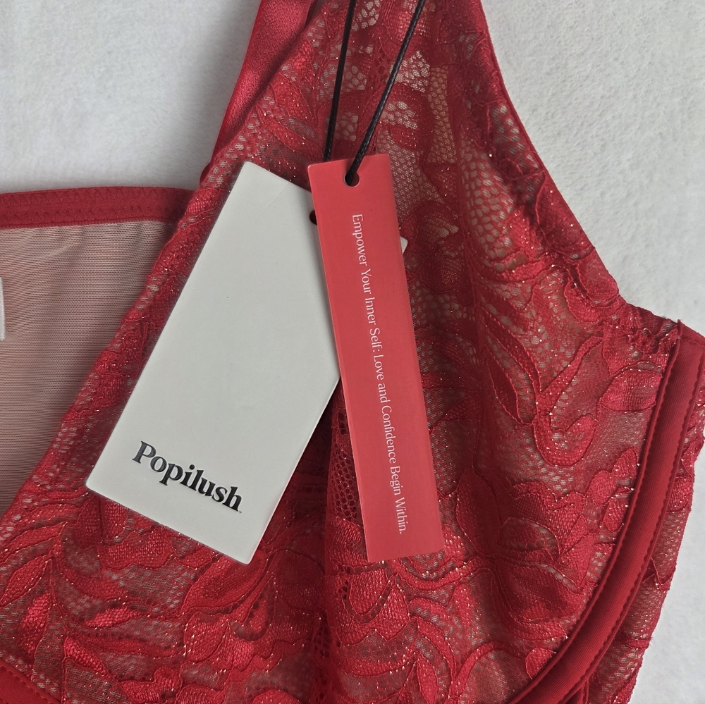 NWT Popilush Shapewear Lace Bodysuit Lingerie Cutout Corset Sculpting Size 3X - Picture 6 of 8
